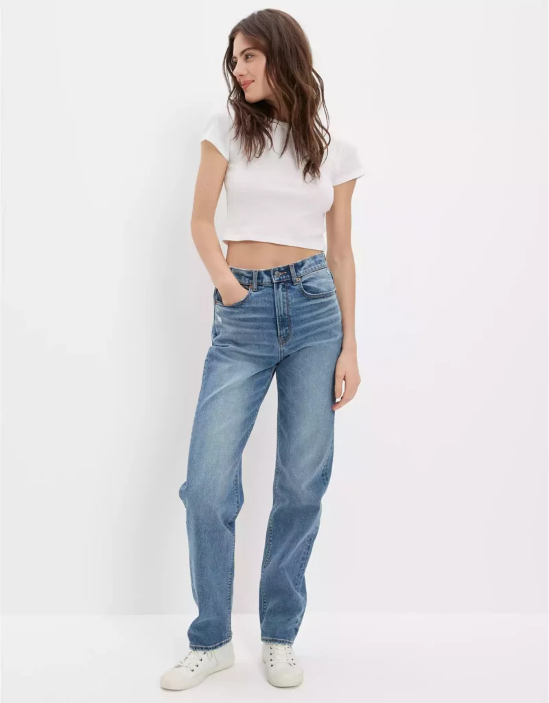 Spring 2023 trends Stretch Highest Waist Baggy Straight Jean