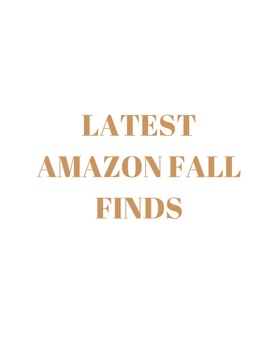 LATEST AMAZON FALL FINDS